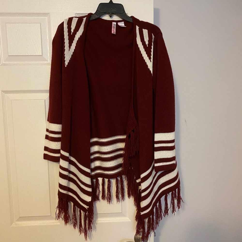 Long fringe cardigan